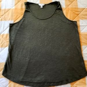 Women's Time and Tru Green knotted stap tank